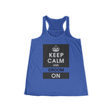 Keep Calm and Groom On Women's Flowy Racerback Tank