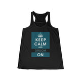 Keep Calm and Groom On Women's Flowy Racerback Tank