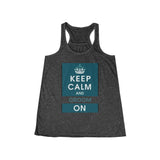 Keep Calm and Groom On Women's Flowy Racerback Tank