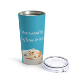 Motivated By Caffeine & K9s (Blue) Tumbler 20oz