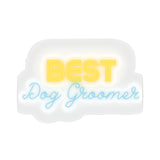 Best Dog Groomer Blue Kiss-Cut Sticker