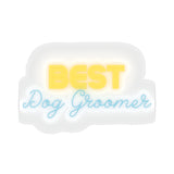 Best Dog Groomer Blue Kiss-Cut Sticker