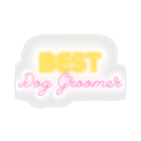 Best Dog Groomer Pink Kiss-Cut Sticker