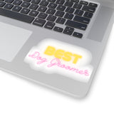 Best Dog Groomer Pink Kiss-Cut Sticker