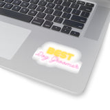 Best Dog Groomer Pink Kiss-Cut Sticker