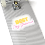 Best Dog Groomer Pink Kiss-Cut Sticker